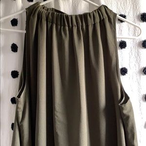 Olive Green Dress - Size Large